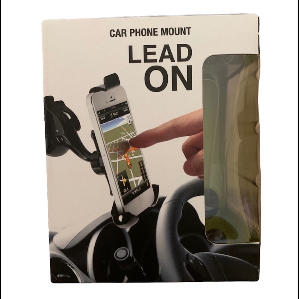 NWT CAR PHONE WINDSHIELD MOUNT BLACK ROTATING HEAD CELL PHONE MOUNT